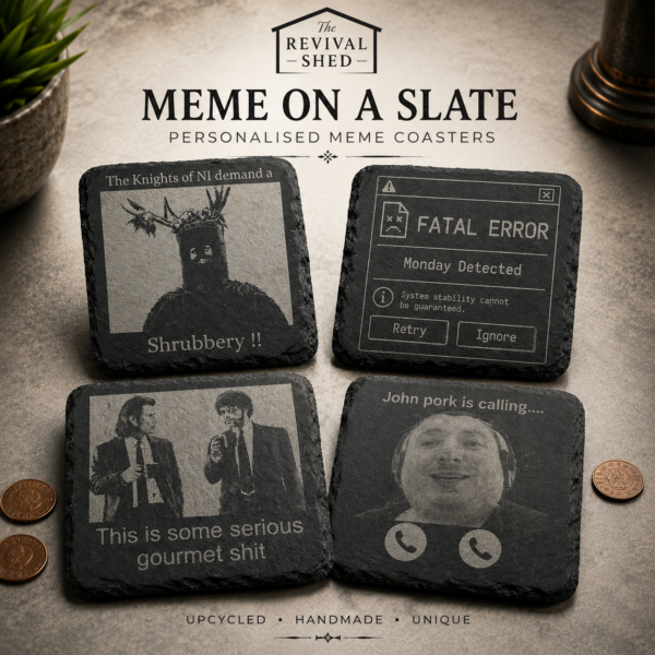 put your own meme on a slate coaster