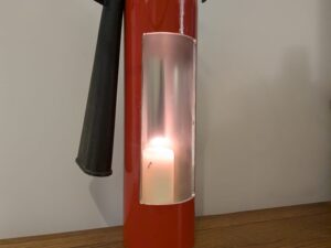Upcycled Fire Extinguisher Candle Holder #5