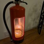 Upcycled Fire extinguisher candle holder #1