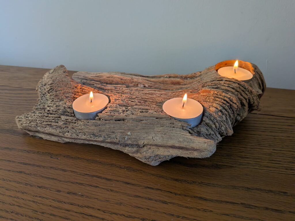 Natural Driftwood Tealight Candle Holder