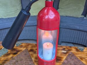 Upcycled Fire Extinguisher Candle Holder #2