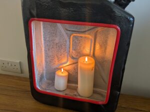 Upcycled 1968 Petrol Can - Candle Holder