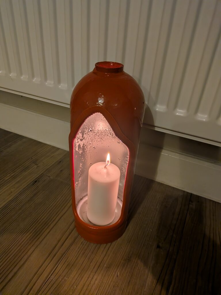 Upcycled Fire Extinguisher Candle Holder #6